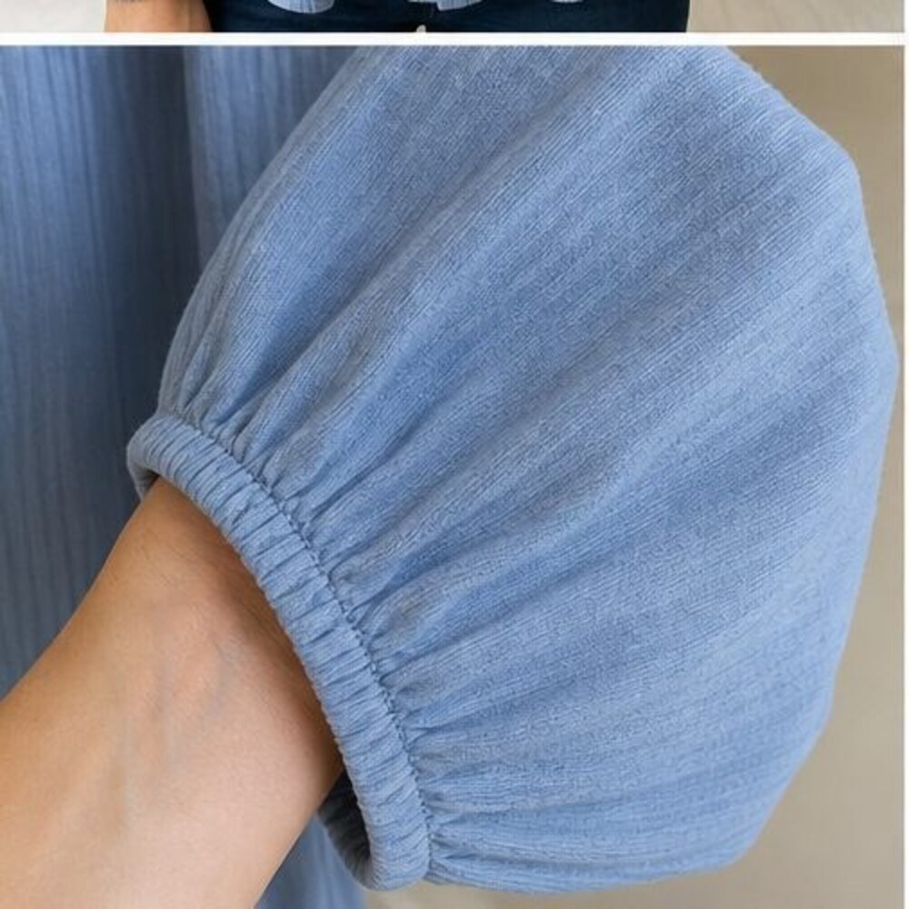 Blue Button Blouse - Picture 5 of 6